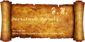 Hertelendi Marcell névjegykártya